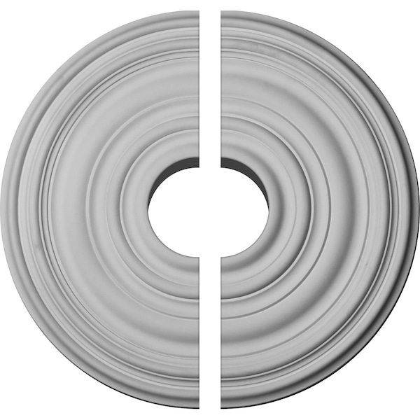 Ekena Millwork Carton Ceiling Medallion, Two Piece (For Canopies up to 5"), 17 3/4"OD x 1 3/8"P CM18CA2-05000 - main